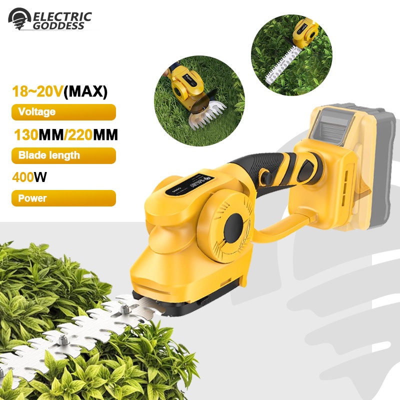 Gardening Tools Battery Powered - Tagliasiepi Elettrico Brushless 2-in-1 Portatile per
