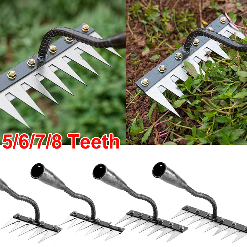 Gardening Tools On Sale - 5/6/7/8 denti ferro giardinaggio zappa diserbo