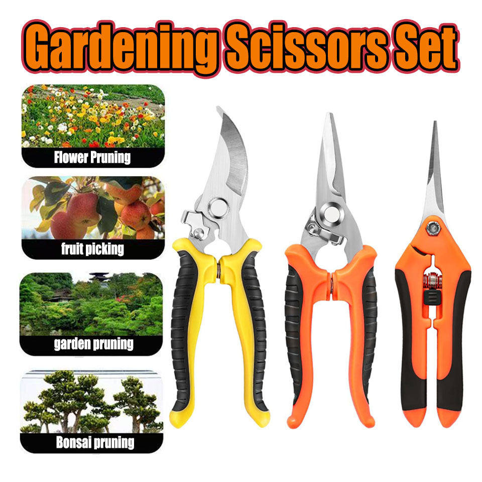 Set di 3 Forbici da Giardinagg - Gardening Tools Pink recensione e prezzo