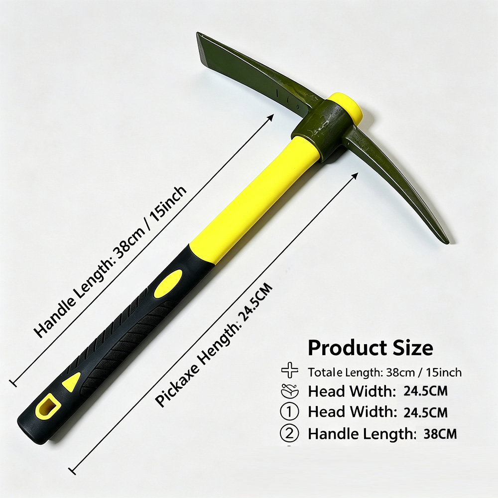 Set di Zappa da 15 Pollici con - Gardening Tools Yellow recensione e prezzo