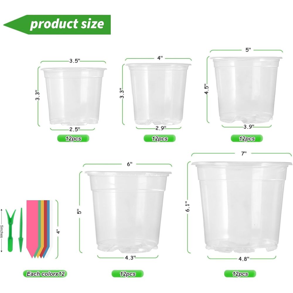 Confezione da 60 vasi da vivai - Gardening Tools Labeled recensione e prezzo
